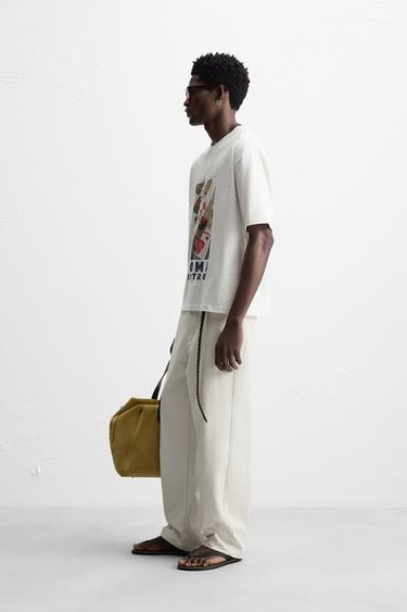 CONTRAST PRINT T-SHIRT - White by Zara - Image 3