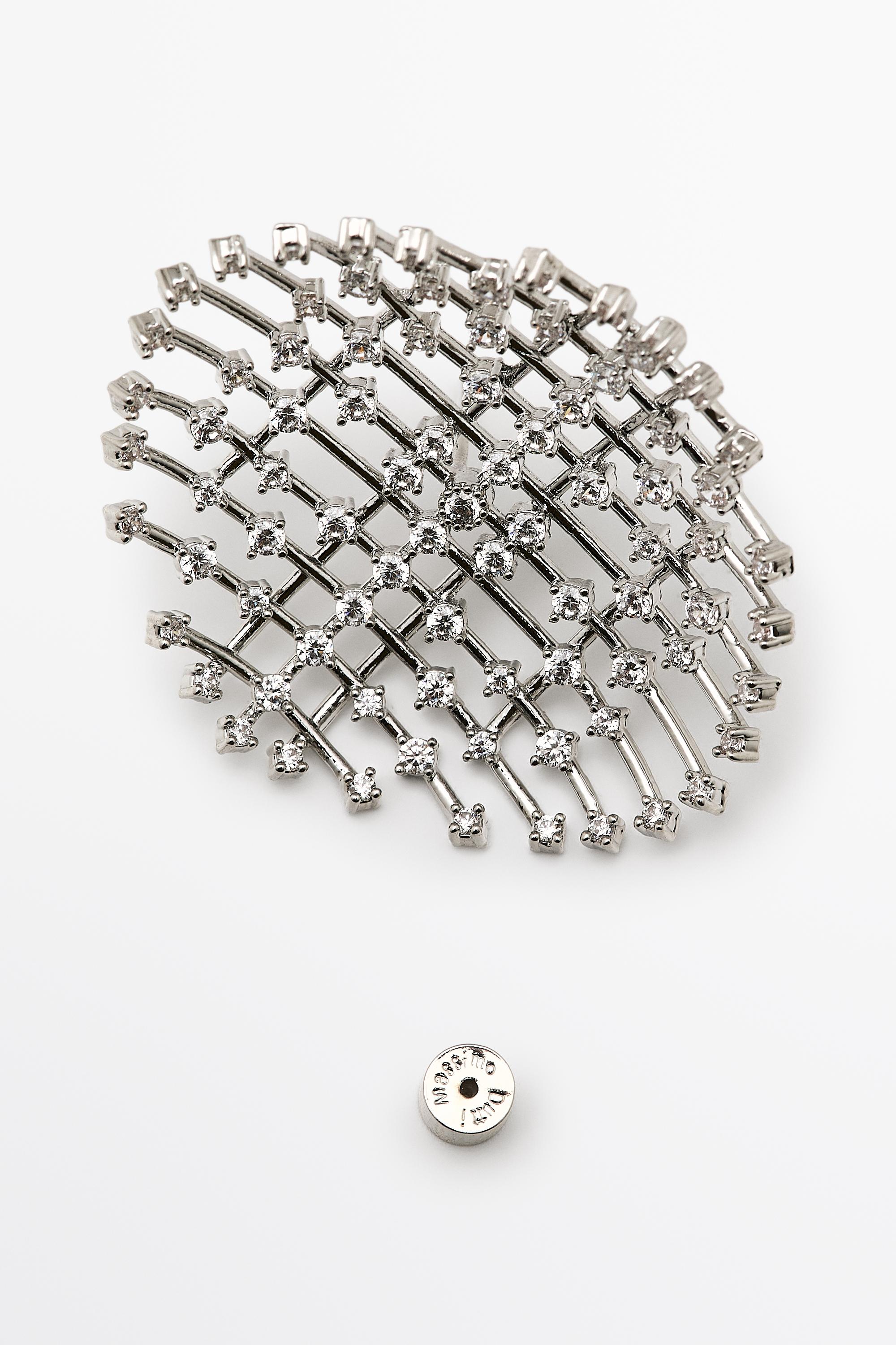 Geometric rhinestone hoop earrings