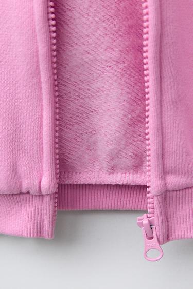 HOODIE WITH ZIP - Pink by Zara - Image 3
