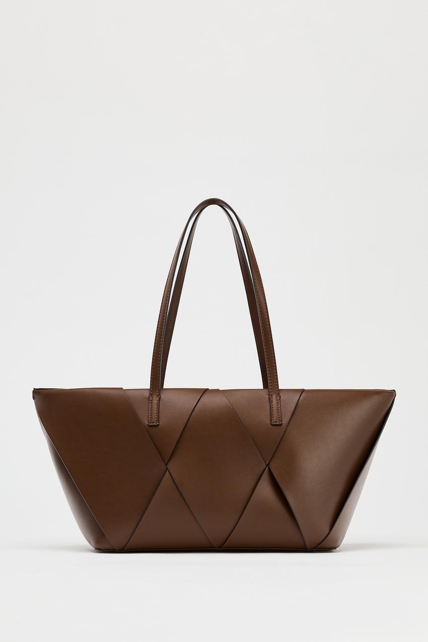 LONG WOVEN SHOPPER BAG