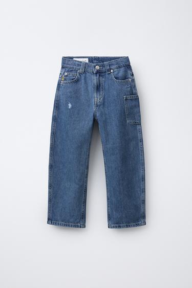 JEANS RELAXED BALLOON - Azul medio de Zara
