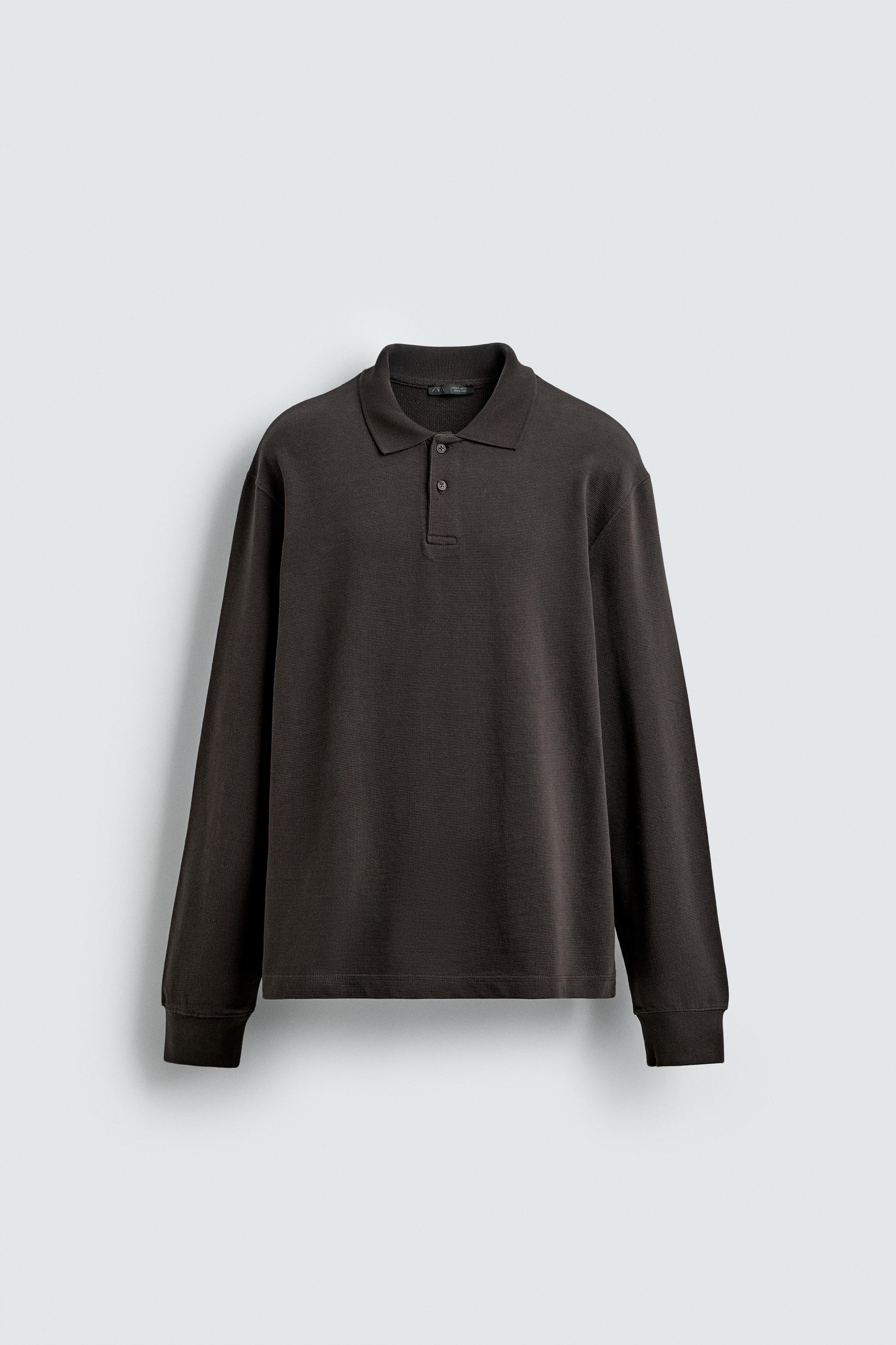 WASHED TEXTURED POLO SHIRT