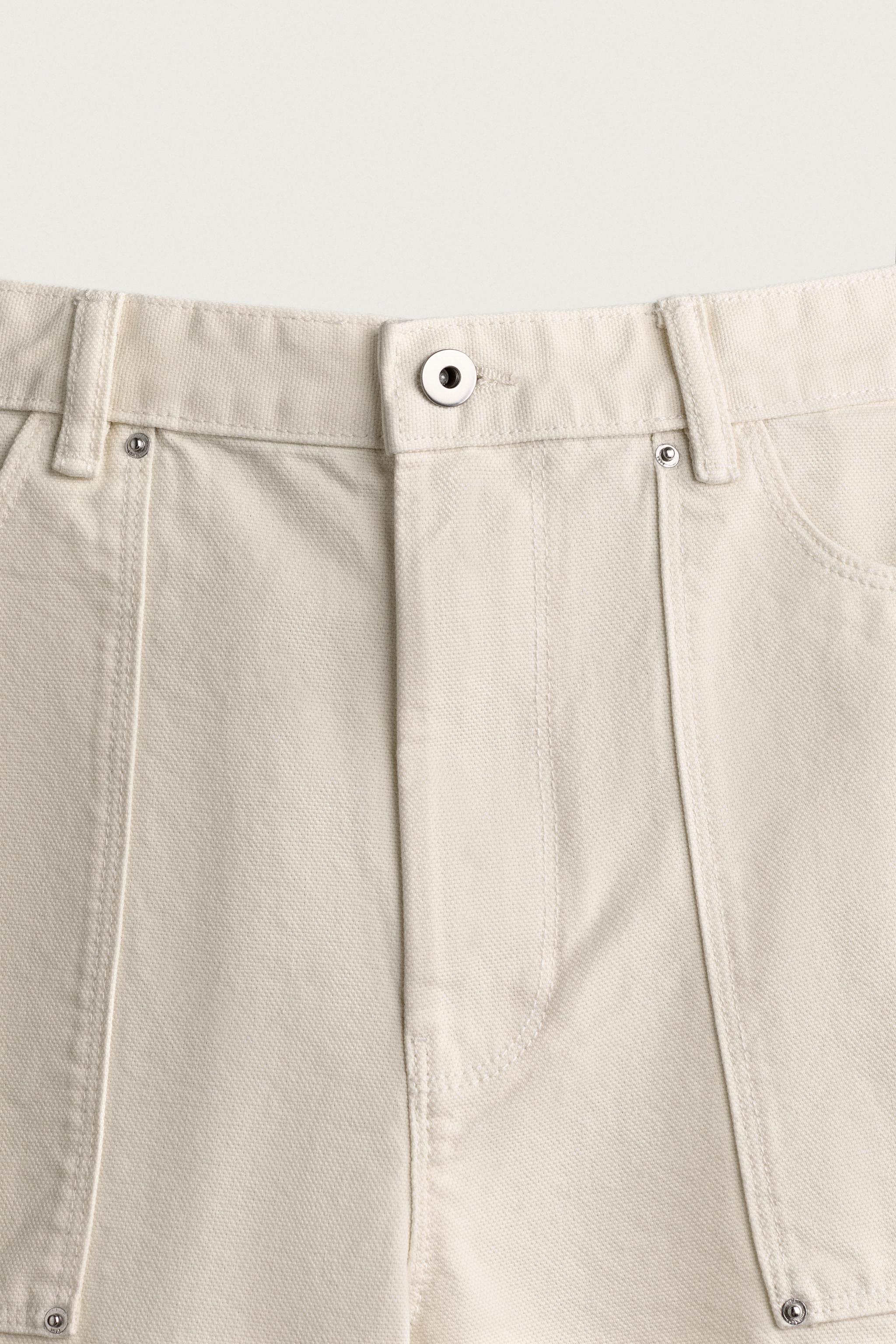 Мужские шорты Zara STRAIGHT FIT POCKET SHORTS — фото 9