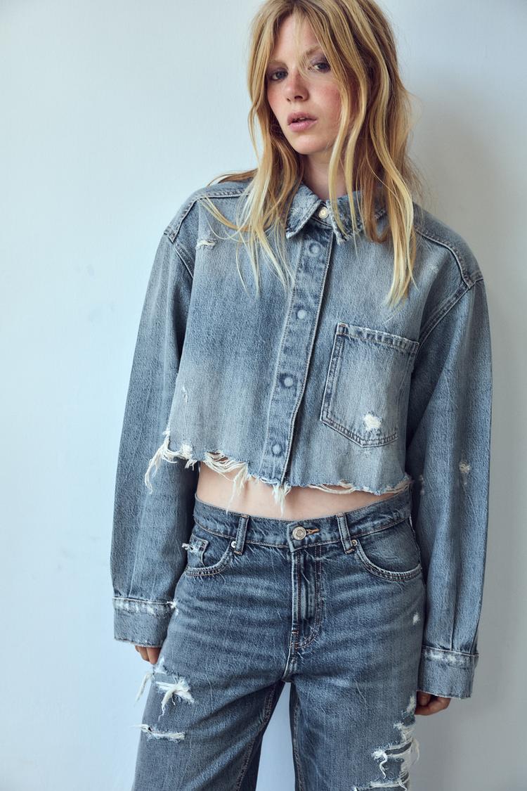 Clearance Jeans Giacca Jeans Maniche A Sbuffo Zara Giacca Di Jeans