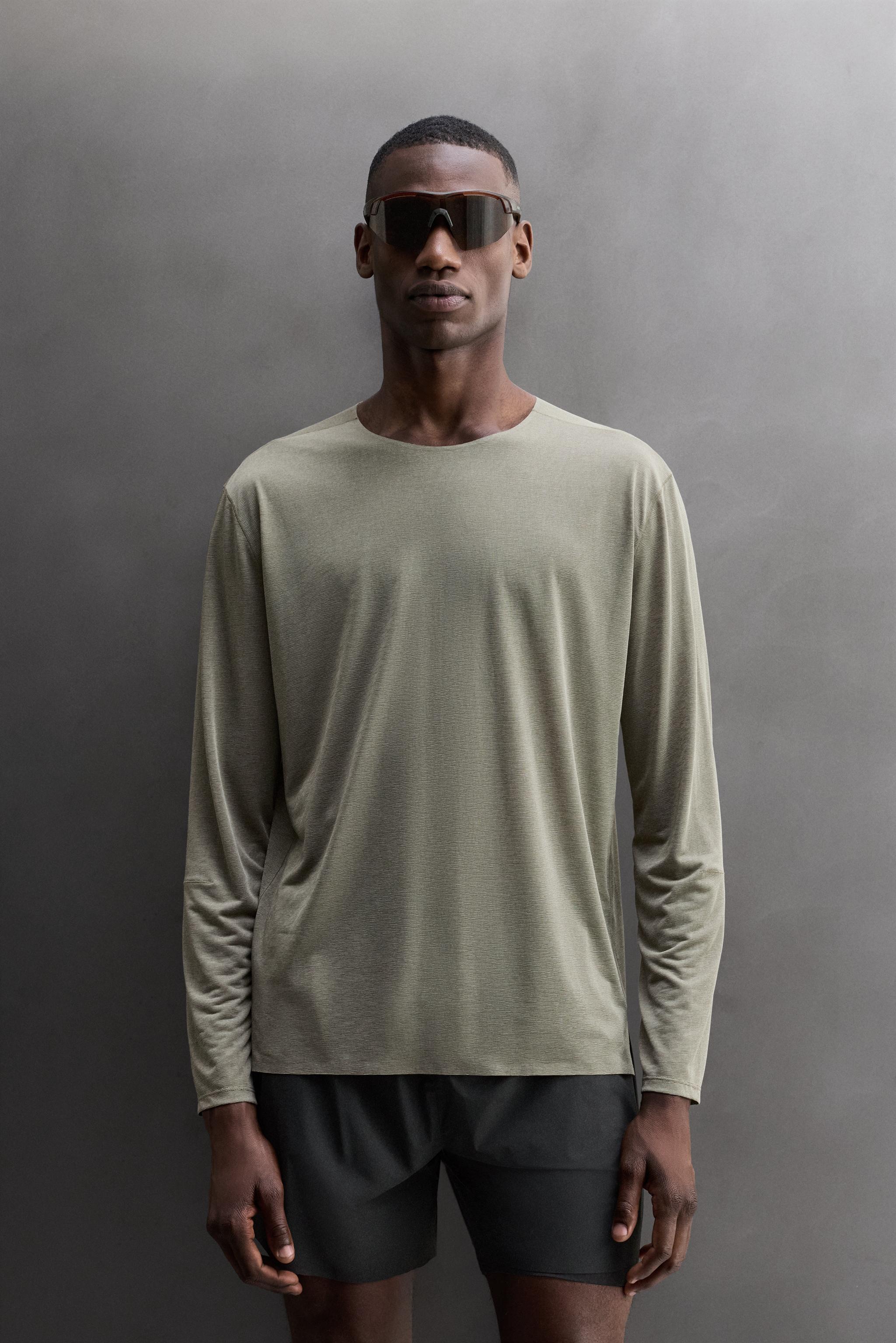 ムクSAR LIGHTWEIGHT STRUCTURED RUNNING T-SHIRT - Green marl | ZARA United