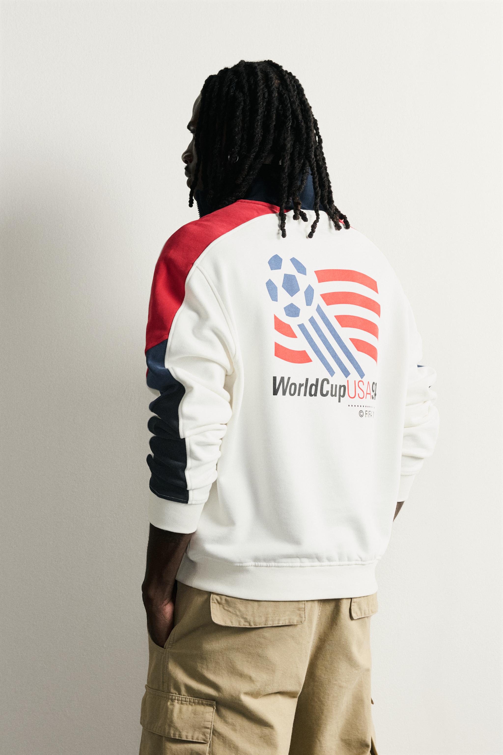 Zara ABD 94 FIFA DÜNYA KUPASI™ FIFA CLASSICS FERMUARLI YAKA SWEATSHIRT görsel 3