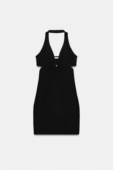ROBE CUT OUT EN MAILLE STRETCH - Noir de Zara - Image 4