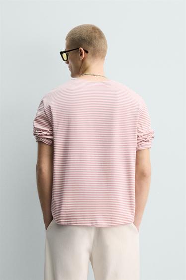 T-SHIRT JACQUARD À RAYURES - rayures de Zara - Image 2