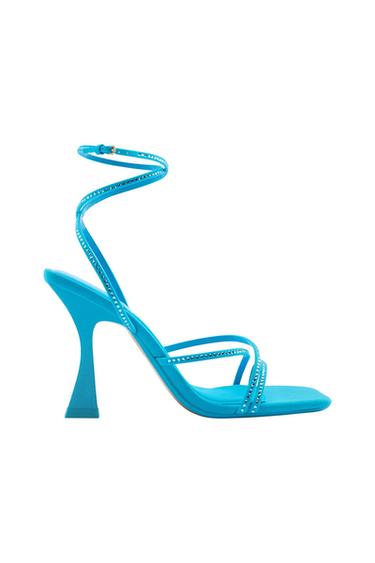 HIGH HEEL RHINESTONE SANDALS