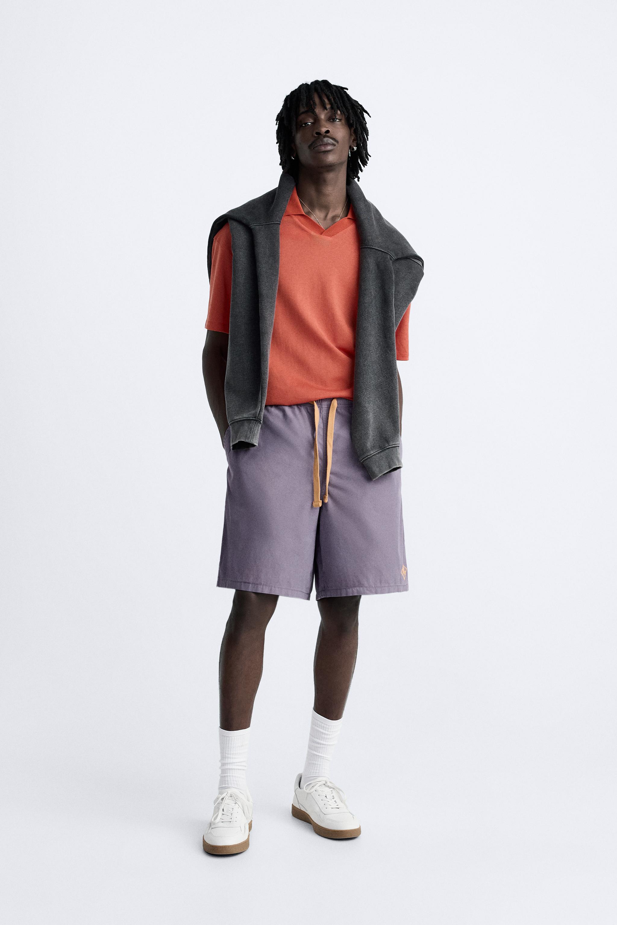 Sporty amp; Rich Disco logo-embroidered shorts - Purple