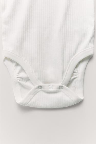 6 MONTHS-3 YEARS/ 3-PACK OF LONG SLEEVE BODYSUITS - Oyster-white by Zara