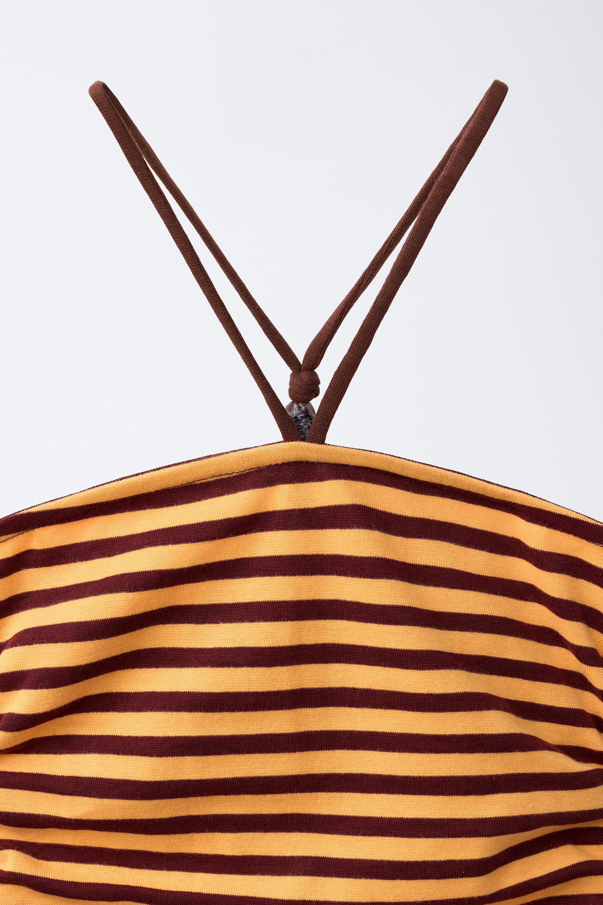 STRIPED HALTER DRESS