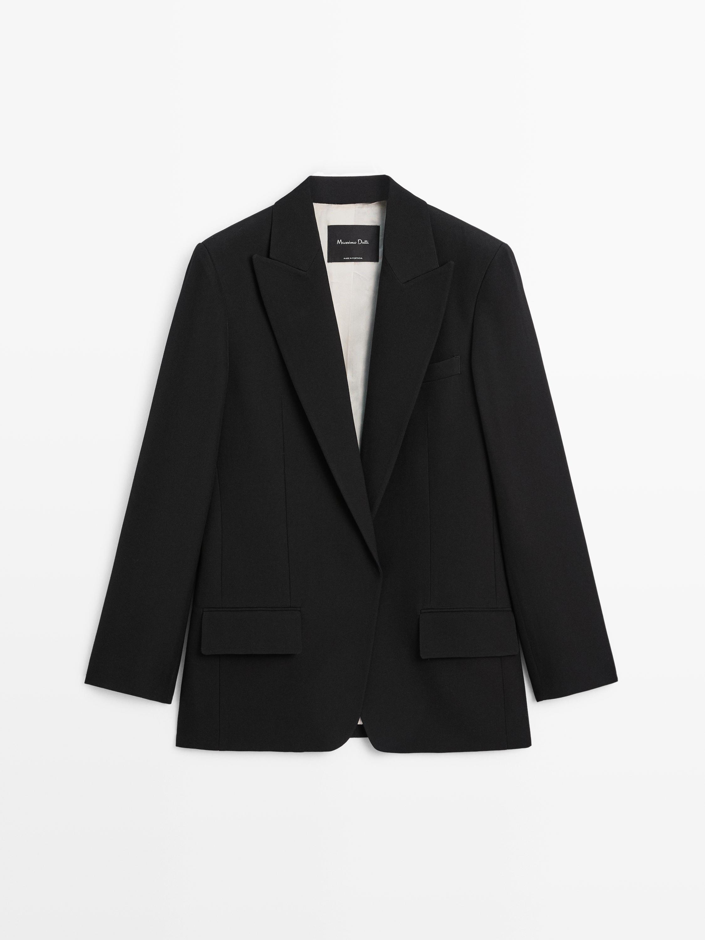 Crepe suit blazer