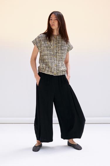 ZW COLLECTION ボリュームフルイドパンツブラック0ZaraのZW COLLECTION ボリュームフルイドパンツ - ブラック - 画像 0