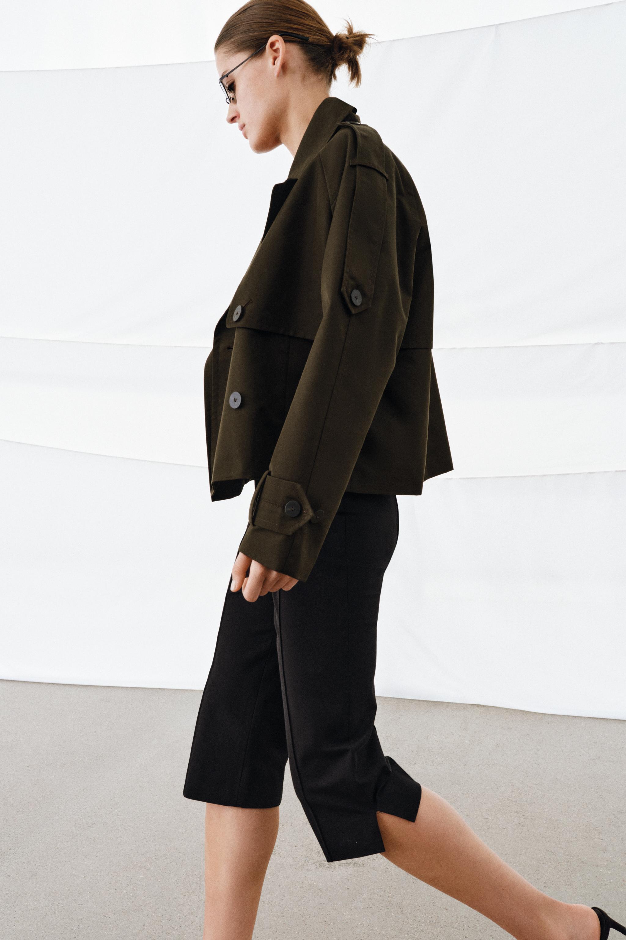 WATER REPELLENT SHORT TRENCH COAT ZW COLLECTION