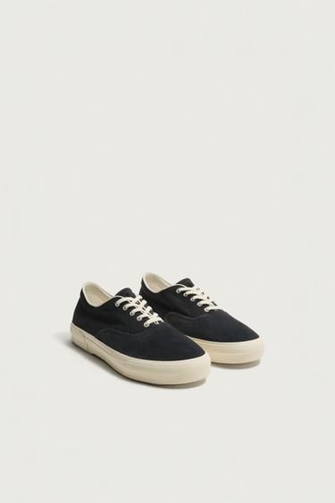 ZAPATILLA COMBINADA PEL - Azul de Zara