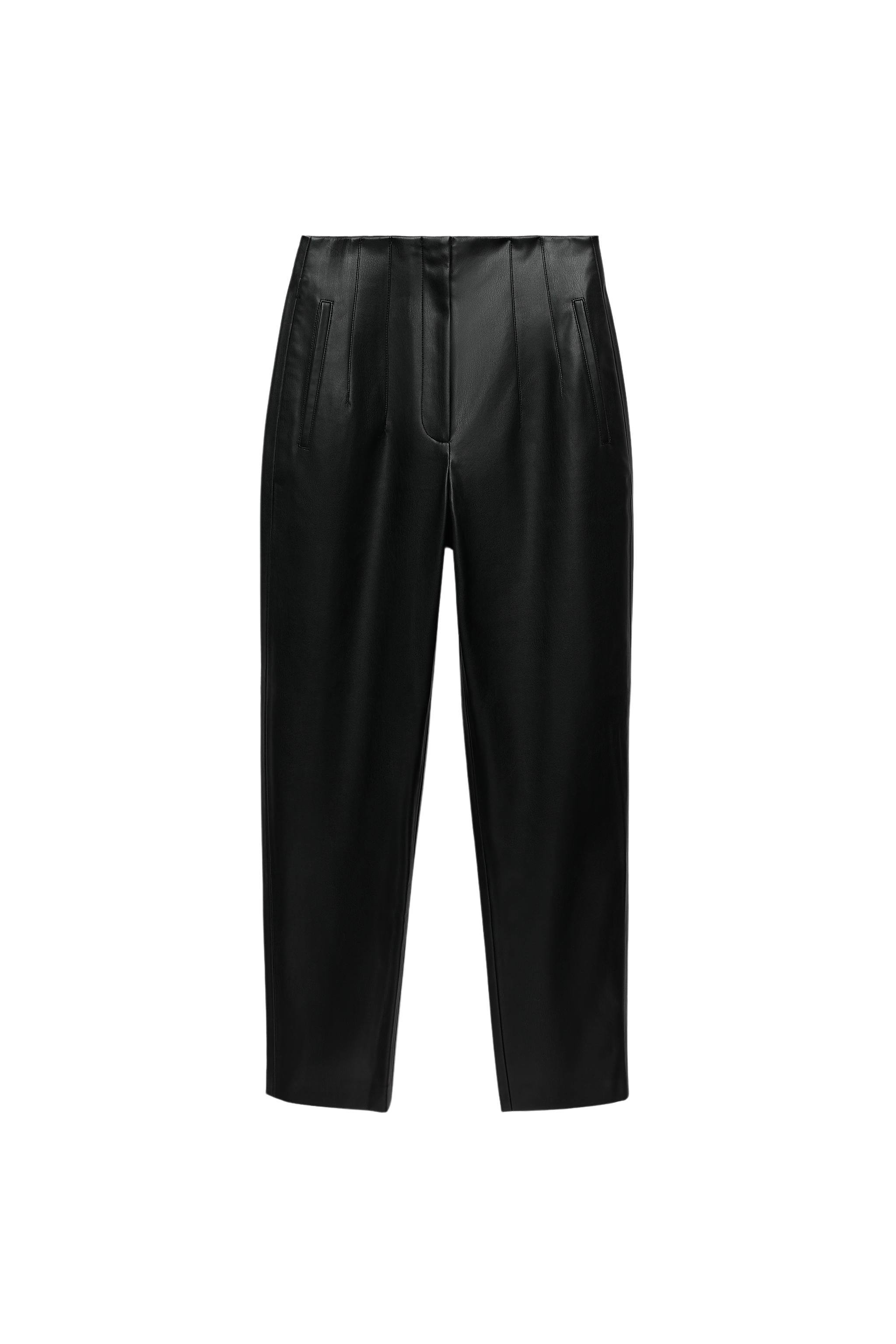 パンツ LGB SARROUEL2 /MINI Faux leather stretch FAUX LEATHER HIGH-WAISTED PANTS SECOND HAND | Zara Preowned