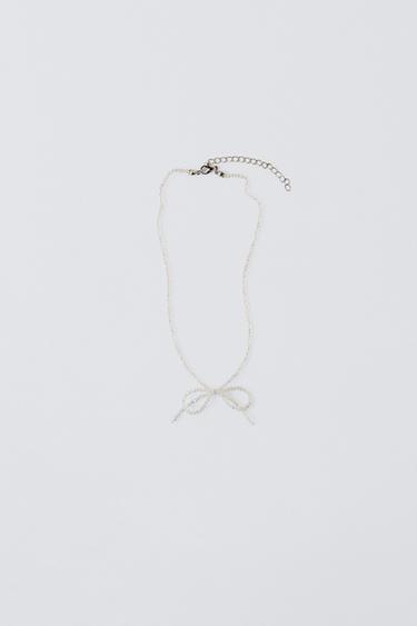 KRALENKETTING MET STRIK - Zilver van Zara - Afbeelding 0