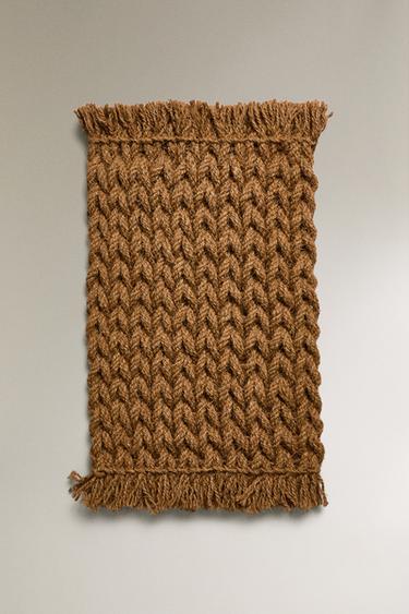Zara RECTANGULAR COCONUT DOORMAT - Light beige