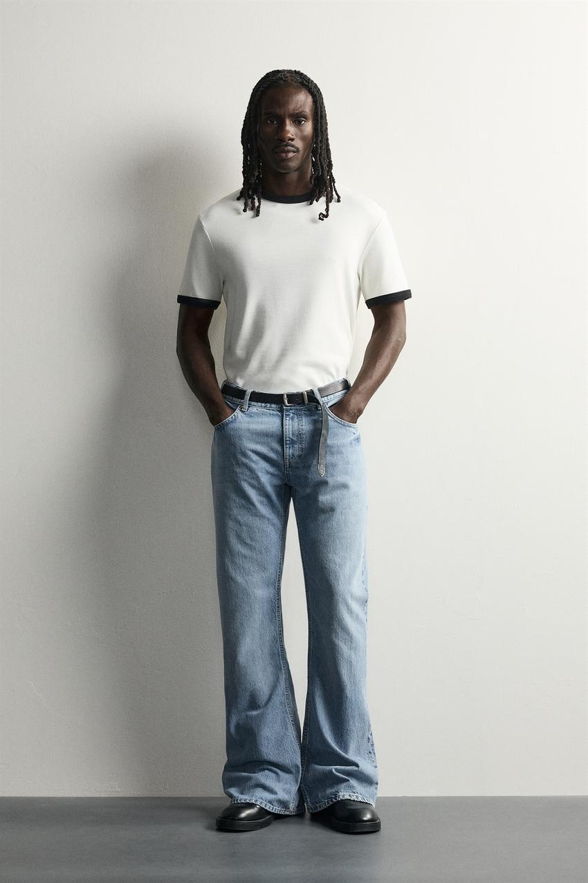 flare フィット デニムパンツ - ライトブルー | ZARA Japan / 日本