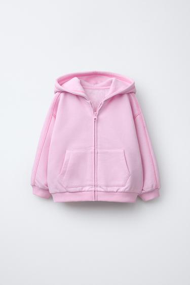 Zara BASIC HOODED JACKET - Mid-pink
