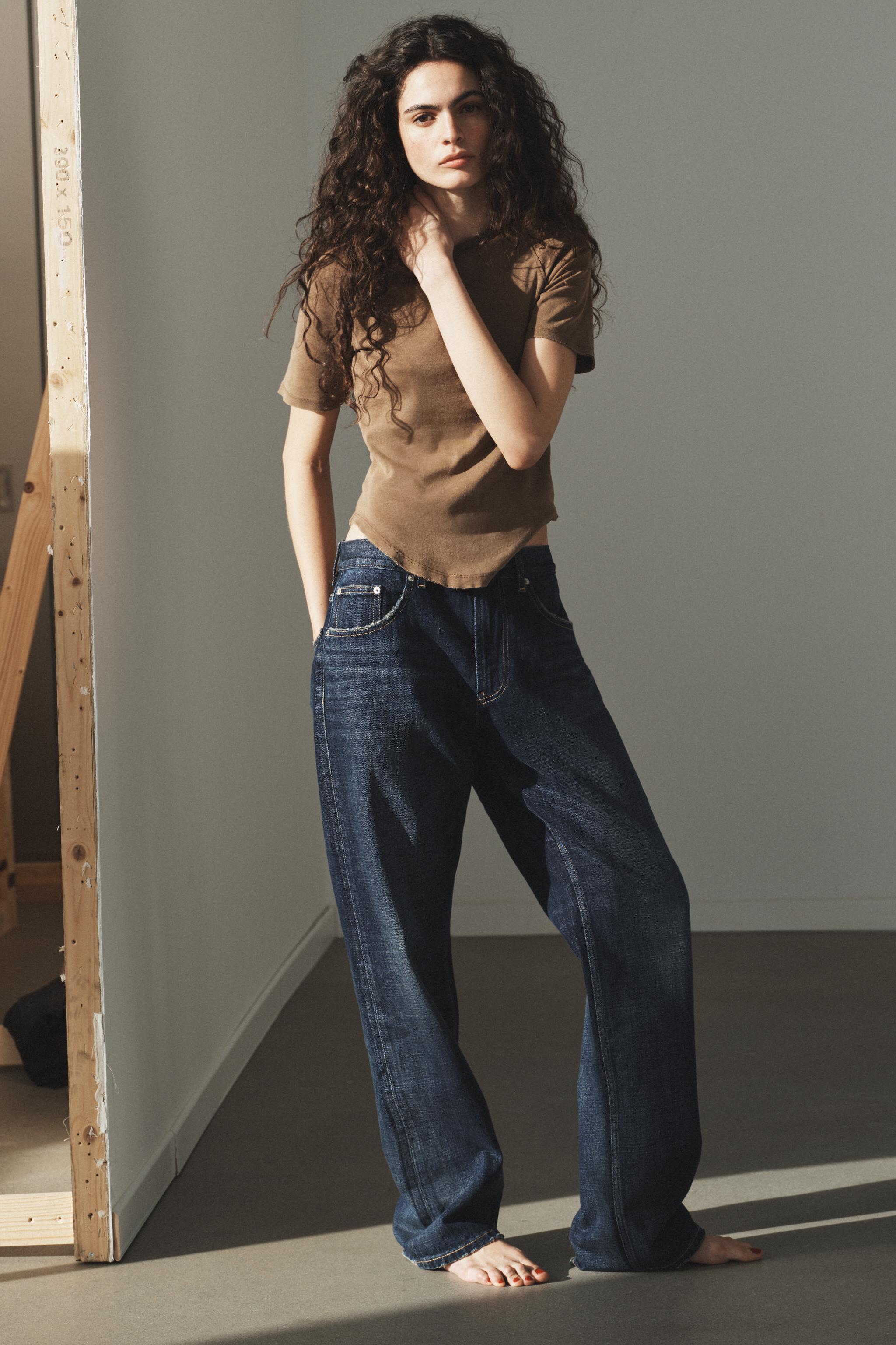 FADED-EFFECT T-SHIRT — Dark brown