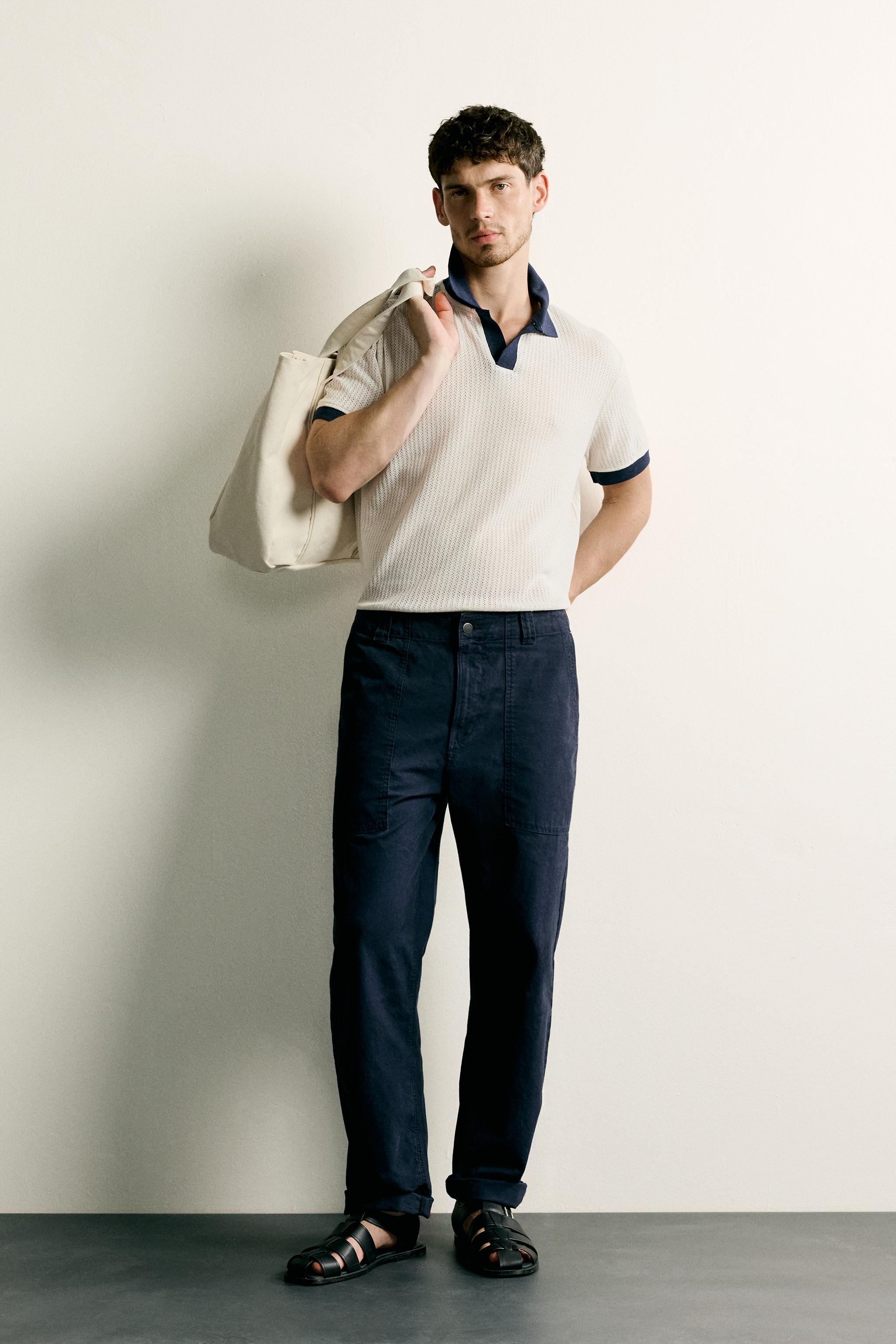 REGULAR FIT OPEN-KNIT POLO