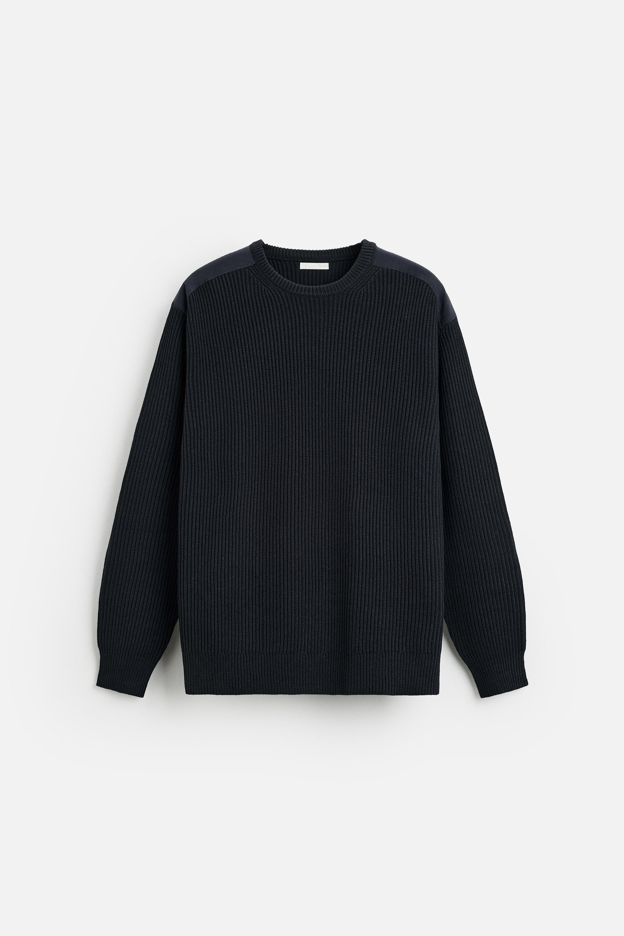 タグ付新品☆ZARAのパッチワークテクスチャセーター