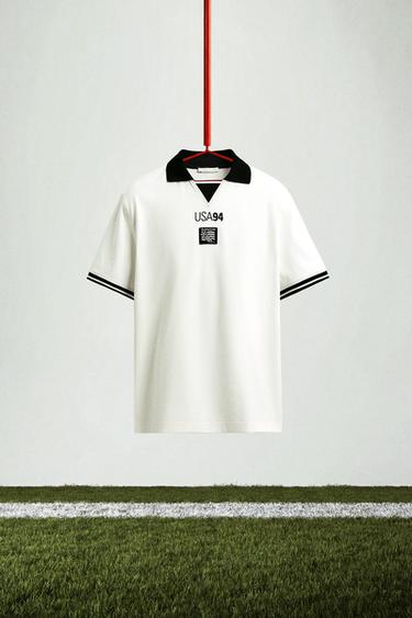 USA 94 FIFA World Cup™ FIFA Classics Contrast Polo Shirt - White by Zara