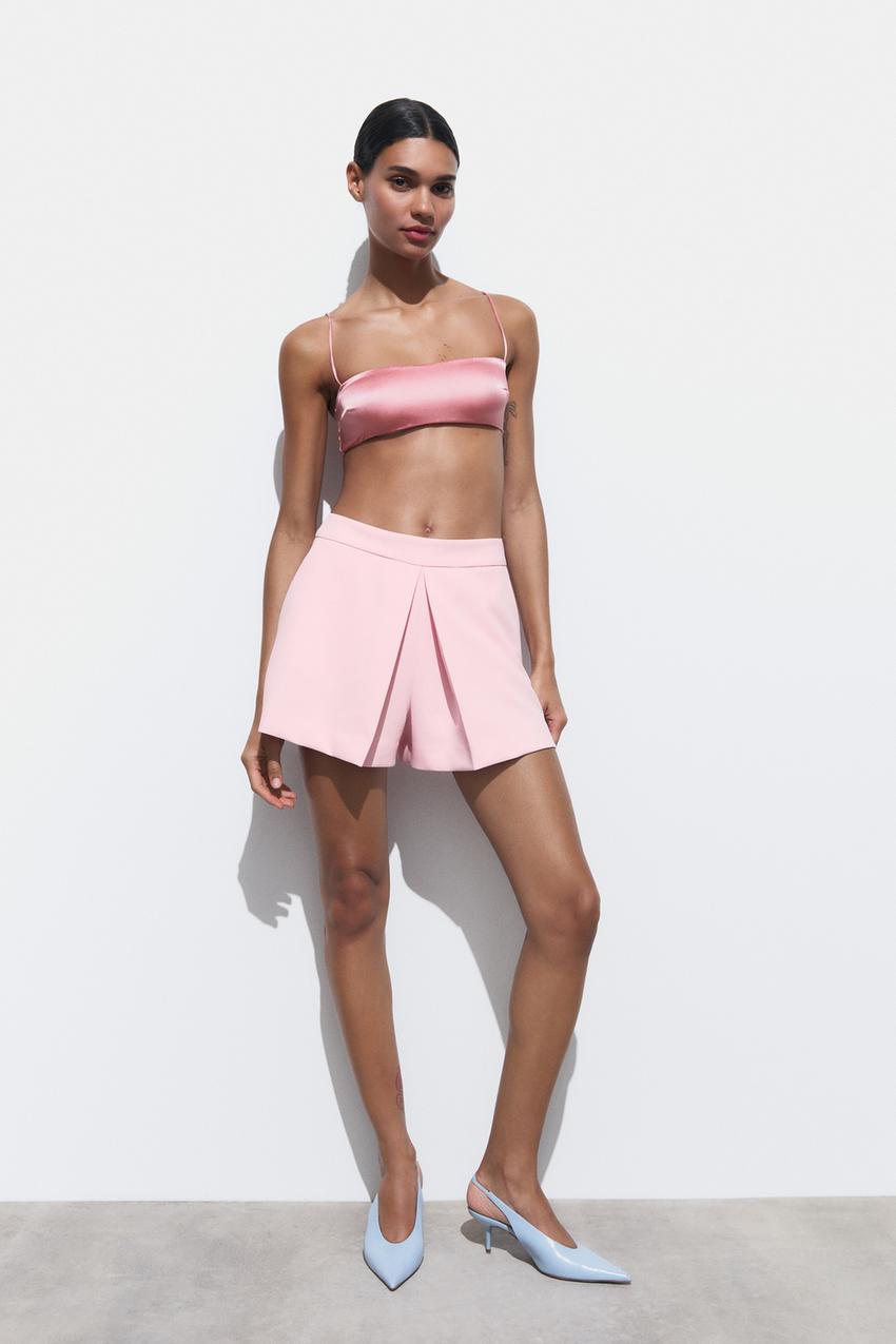 Pink Republic Womens M Patterned Skort Skirt Look Front Shorts Back Boho  Casual