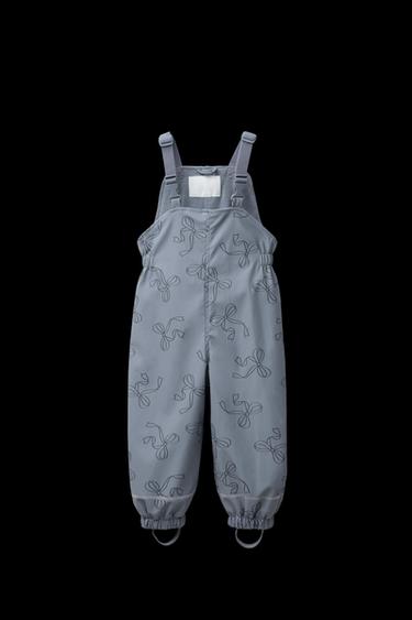 GUMMIERTE LATZHOSE MIT WASSERABWEISENDEM DRUCK - Mittelblau von Zara - Bild 0