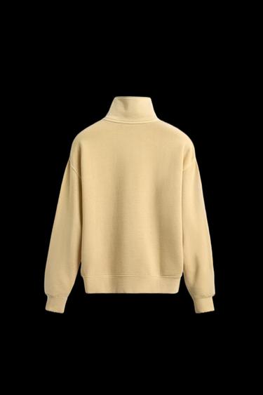 AARON LEVINE X ZARA QUARTER-ZIP SWEATSHIRT WITH TAPE DETAIL - Yellow by Zara