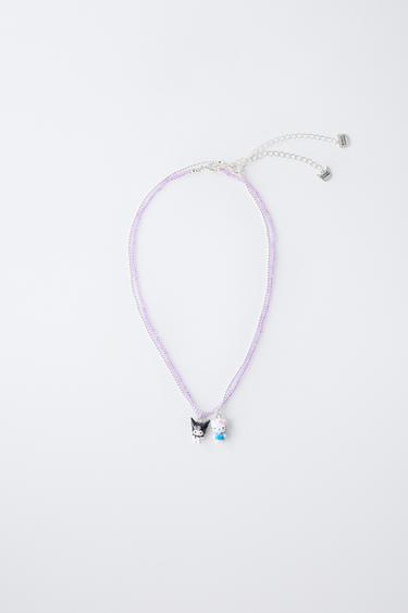 HELLO KITTY AND KUROMI © SANRIO BEAD NECKLACE TWO-PACK - Silver by Zara - Image 0
