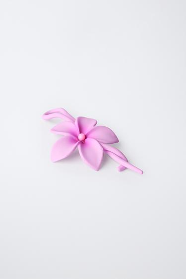 HIBISCUS FLOWER HAIR CLIP - Red by Zara - Image 2