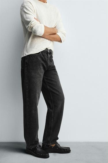 STRAIGHT FIT JEANS - Charcoal by Zara - Image 4