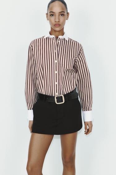 SKORT WITH BELT - Black by Zara