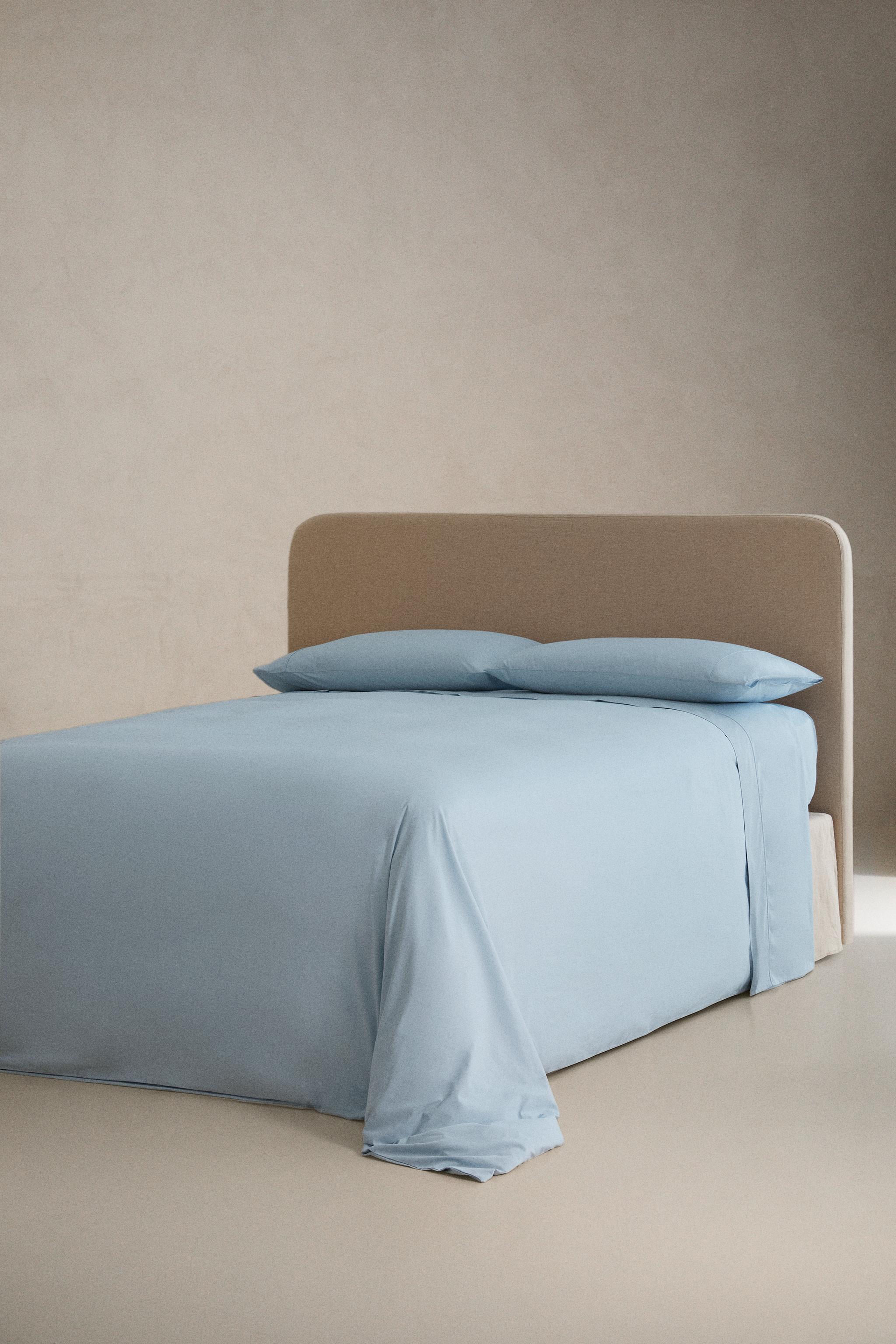PERCALE FITTED SHEET (300 THREAD COUNT) | 30 CM HIGH — Pastel blue