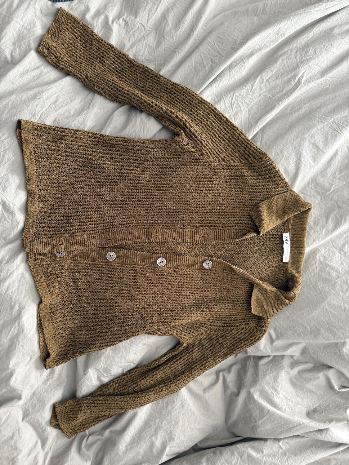 OVERSIZED KNIT POLO CARDIGAN - Image 4