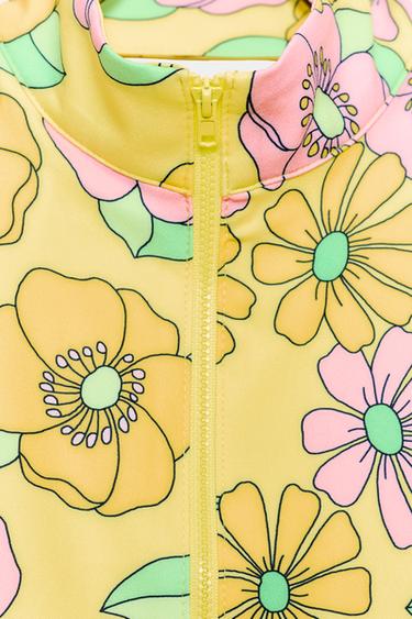 TOP À ENCOLURE AMÉRICAINE FLEURI - Multicolore de Zara - Image 4