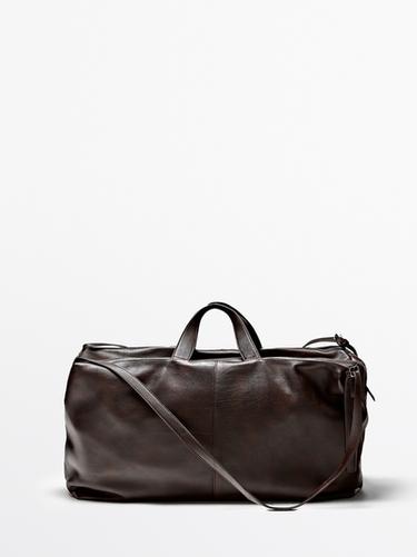 Zara Nappa leather maxi duffle bag - Brown