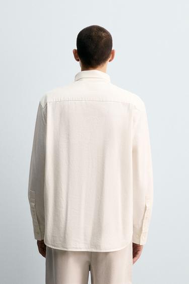 CHEMISE EN JEAN COUPE DÉCONTRACTÉE - Blanc de Zara - Image 2