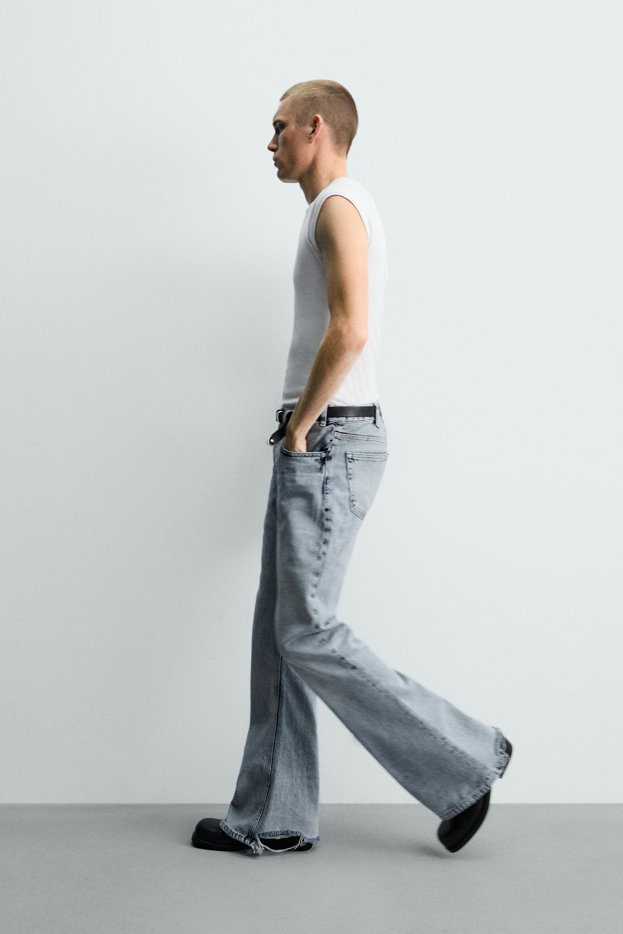フレアフィットデニムパンツ - ホワイト | ZARA Japan / 日本