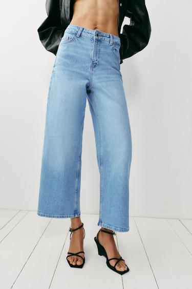 Z1975 HIGH-WAIST CULOTTES - Light blue by Zara