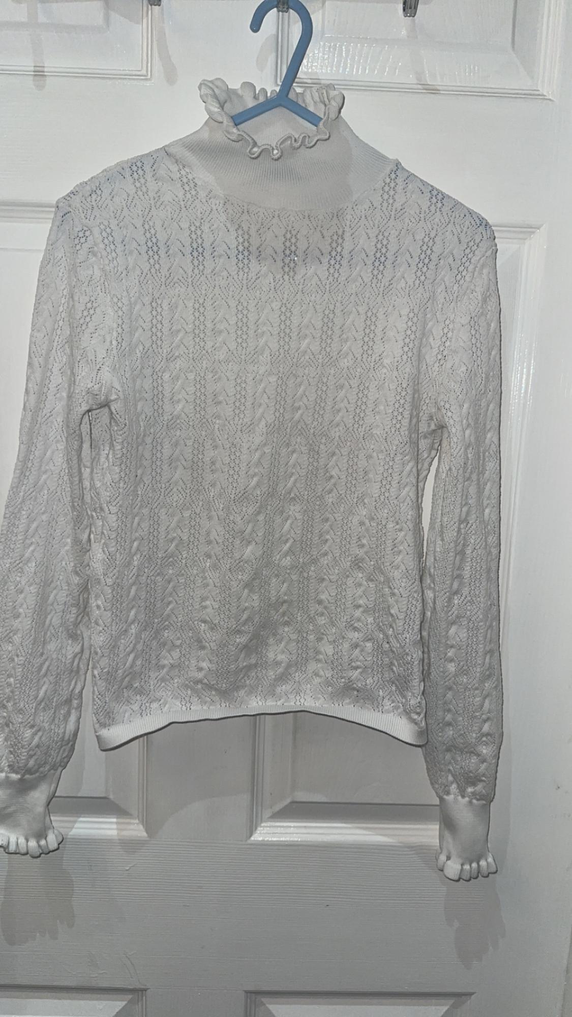 SCALLOPED HIGH NECK SWEATER - Image 2