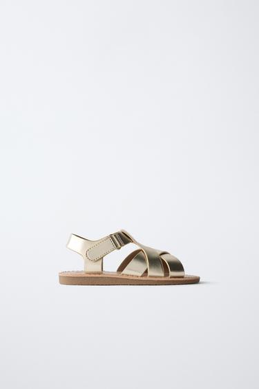 METALLIC SANDALS - Gold by Zara - Image 0
