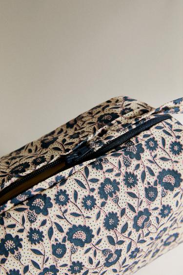 KATOENEN WASTAS MET BLOEMEN KIDS - Blauw van Zara