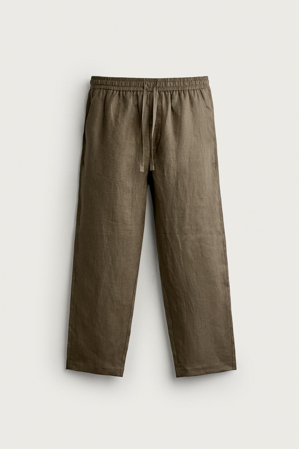 100% LINEN RELAXED FIT TROUSERS