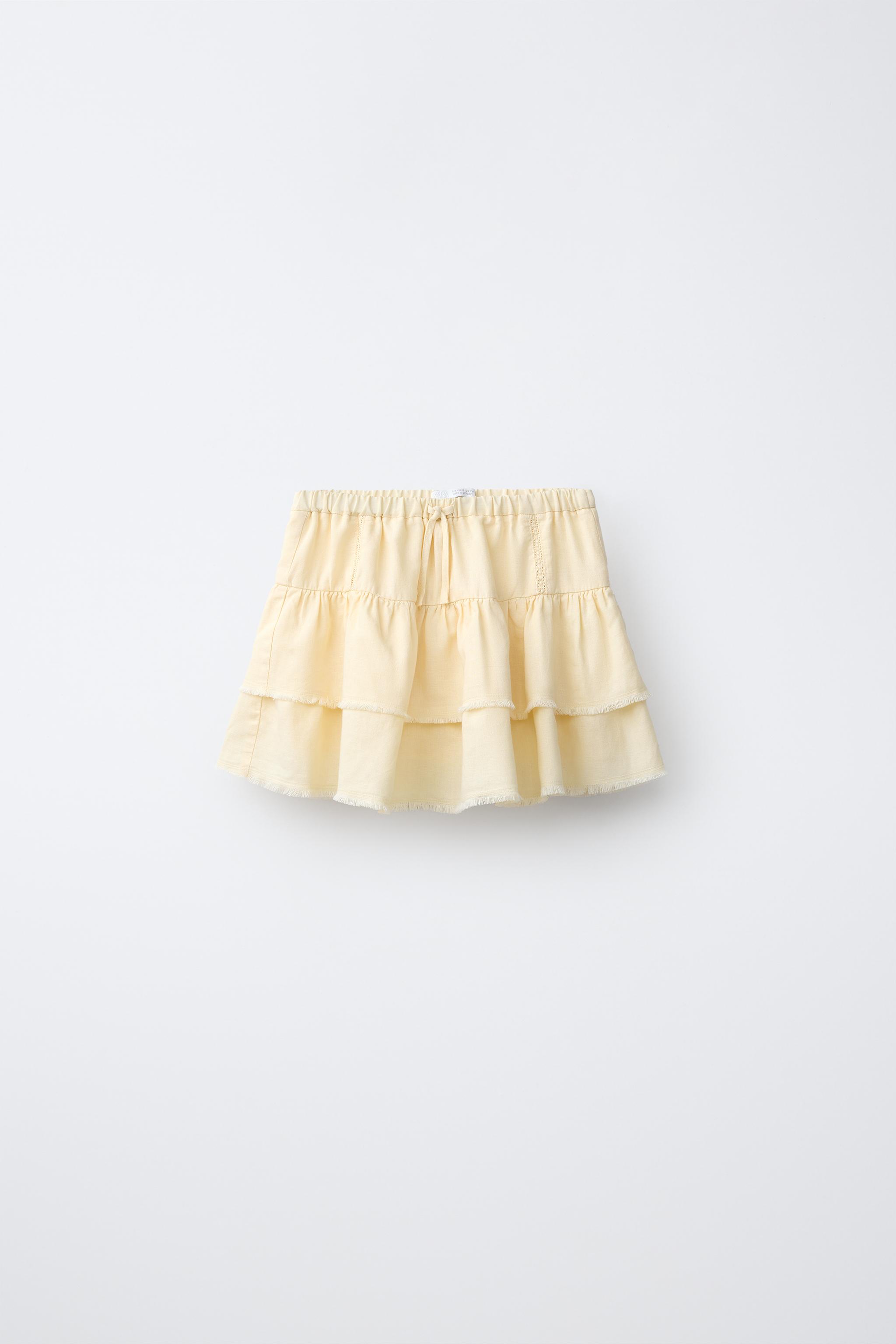 RUFFLED LACE SKIRT