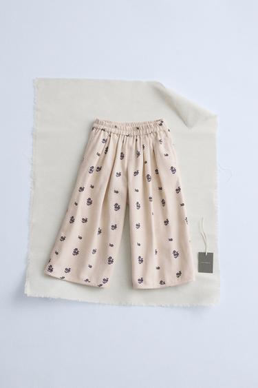 TIMELESZ – PANTALÓN FLORES - Mantequilla de Zara
