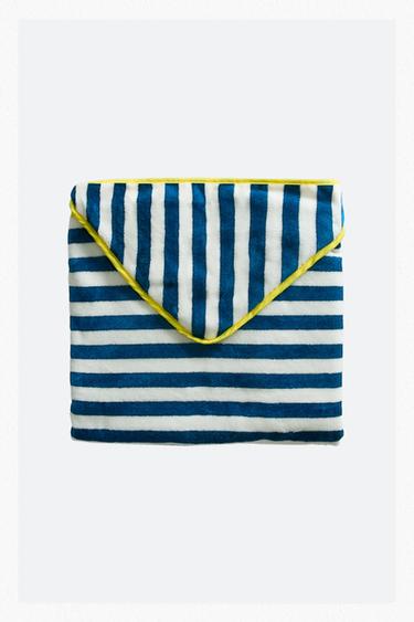 X THE ANIMALS OBSERVATORY HOODED BABY TOWEL - Blue by Zara